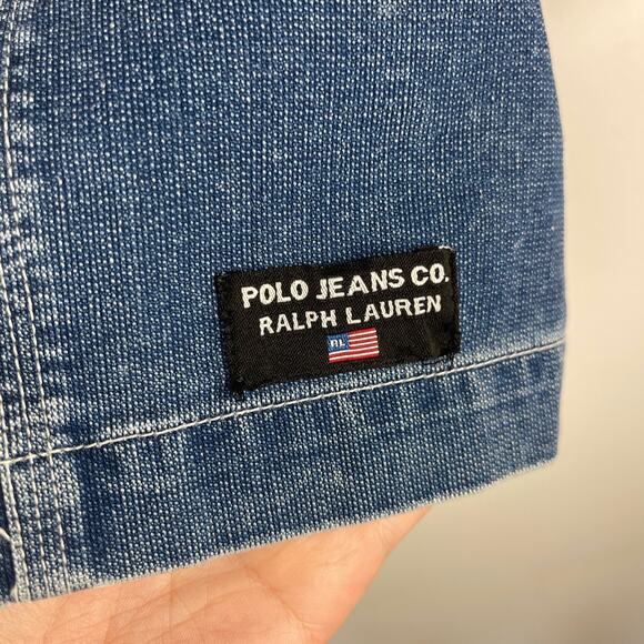 Vintage 90s Ralph Lauren Jeans Co Denim Chore Barn Workwear Jacket Women's Large - Picture 5 of 12